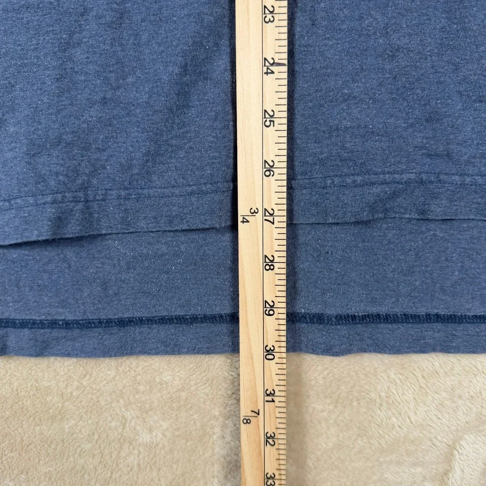J Crew Oarsmen Long Sleeve Pullover Henley Shirt Mens Heather Blue Cotton M‎